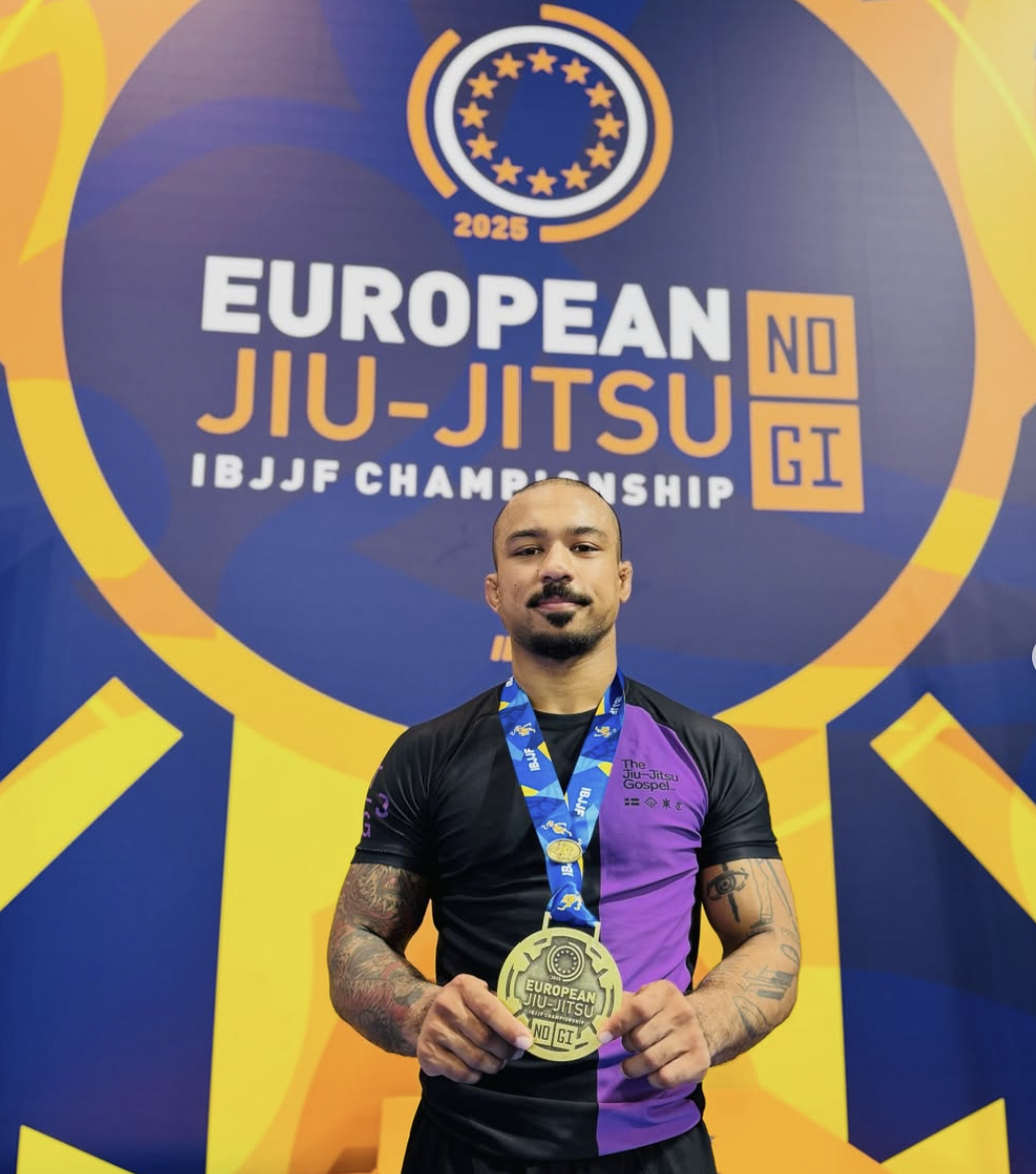 1:1 client with gold medal at European Jiu-Jitsu No-Gi IBJJF Championship